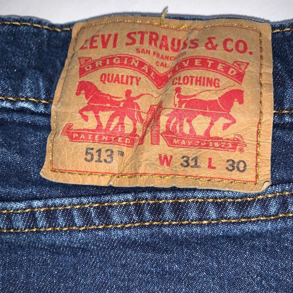 Levi's Strauss 513 31x30 Dark Wash Jeans - Picture 3 of 11